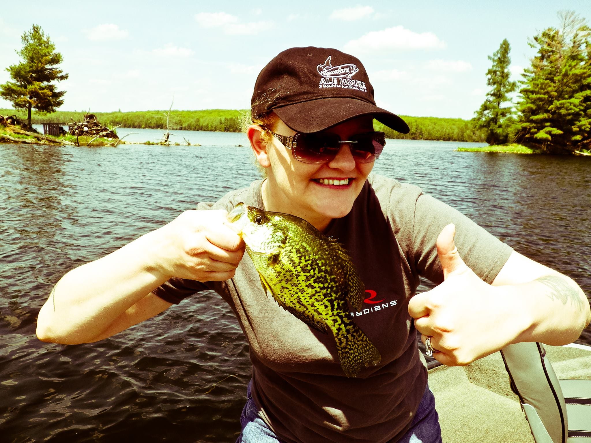 Carrie had fun catching crappies.