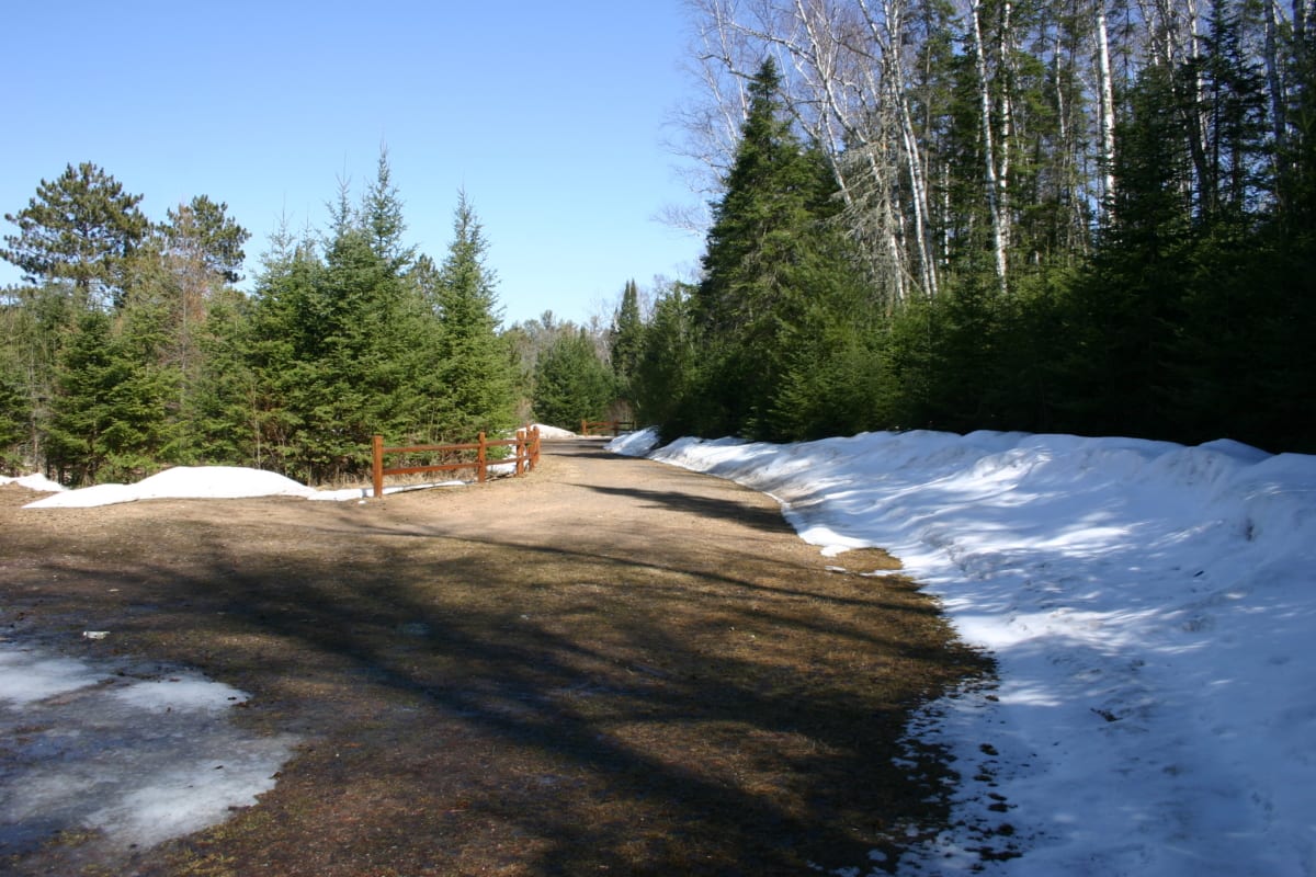 There are still a lot of snow banks around the property that need to melt.