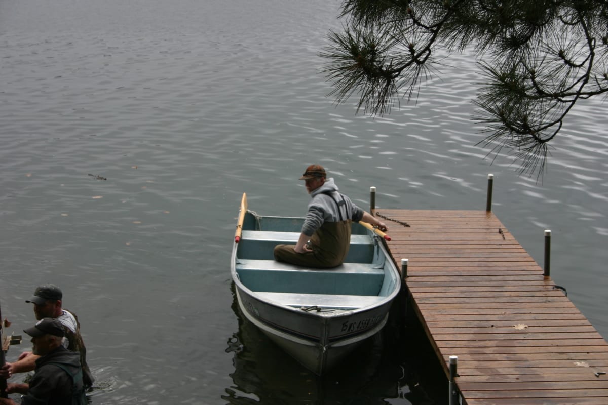 John supervising from the boat :)