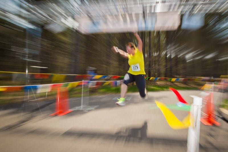 I love this action shot at the finish line.